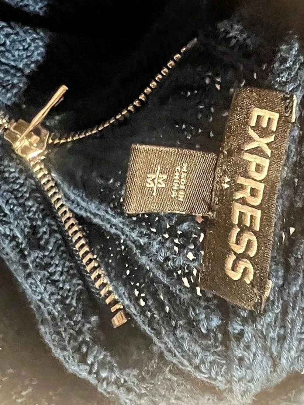 Express Zip Front Knit Sweater Size medium - Picture 3 of 5
